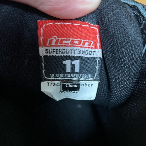 iicon asphalt technologies motorcycle black leather boots Size 11 - Picture 3 of 11